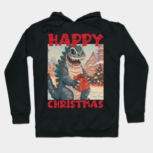 Happy Christmas with Godzilla - 2 Hoodie